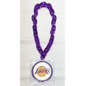 🆕 🏀 LOS ANGELES LAKERS FAN CHAIN NECKLACE - PURPLE - NBA